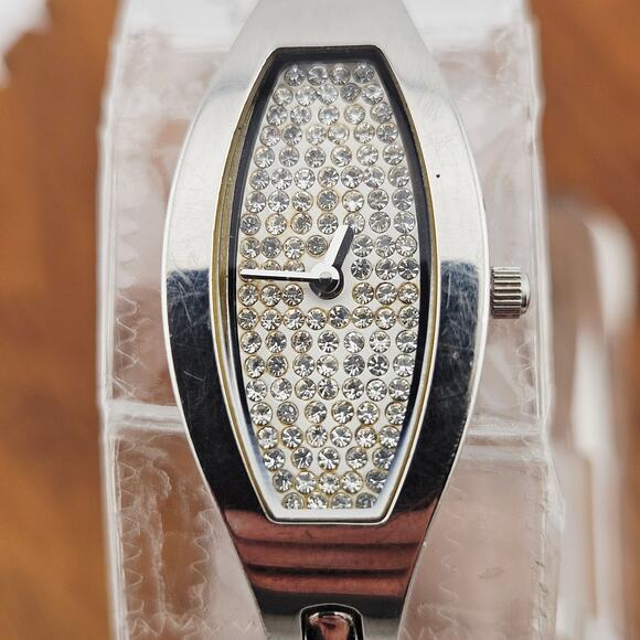 Fossil Womens Silver Tone Crystal Dial Bracelet Watch Elegant Eveningwear ES9338 - Picture 2 of 6